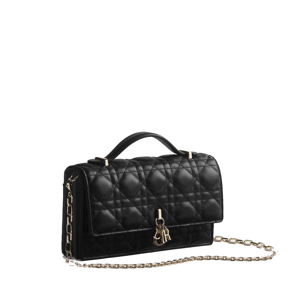 Dior Black Leather Shoulder Bag