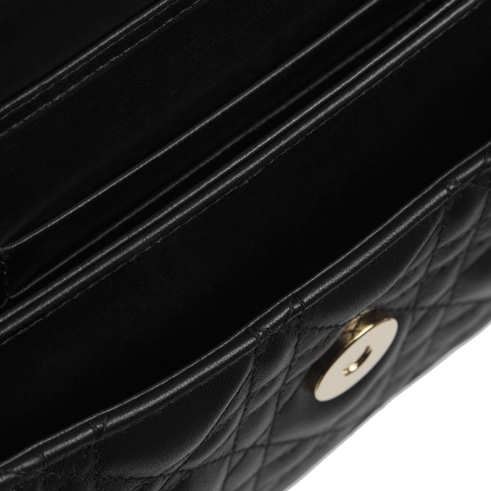 Dior Black Leather Shoulder Bag
