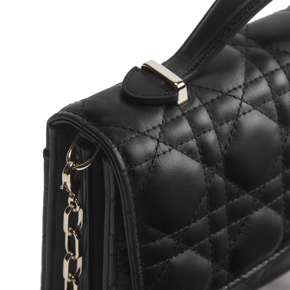 Dior Black Leather Shoulder Bag