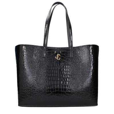 Jimmy Choo Black Leather Shoulder Bag