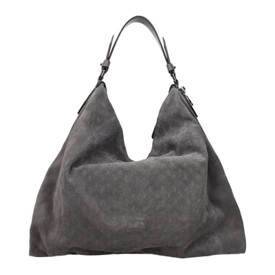 Jimmy Choo Gray Leather Shoulder Bag