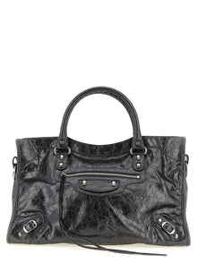Balenciaga Silver Lamb Leather Handbag