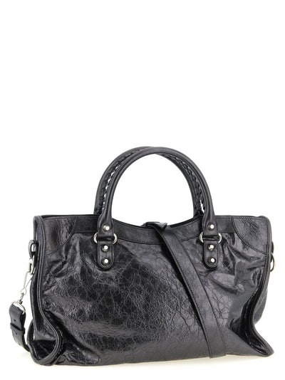 Balenciaga Silver Lamb Leather Handbag