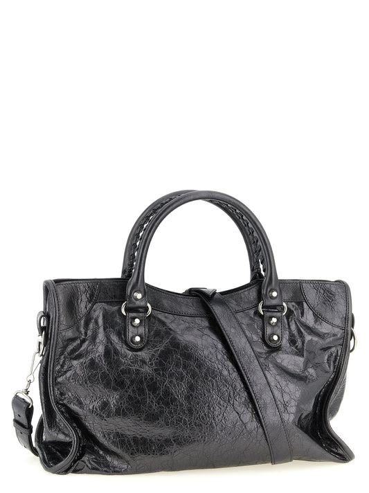 Balenciaga Silver Lamb Leather Handbag