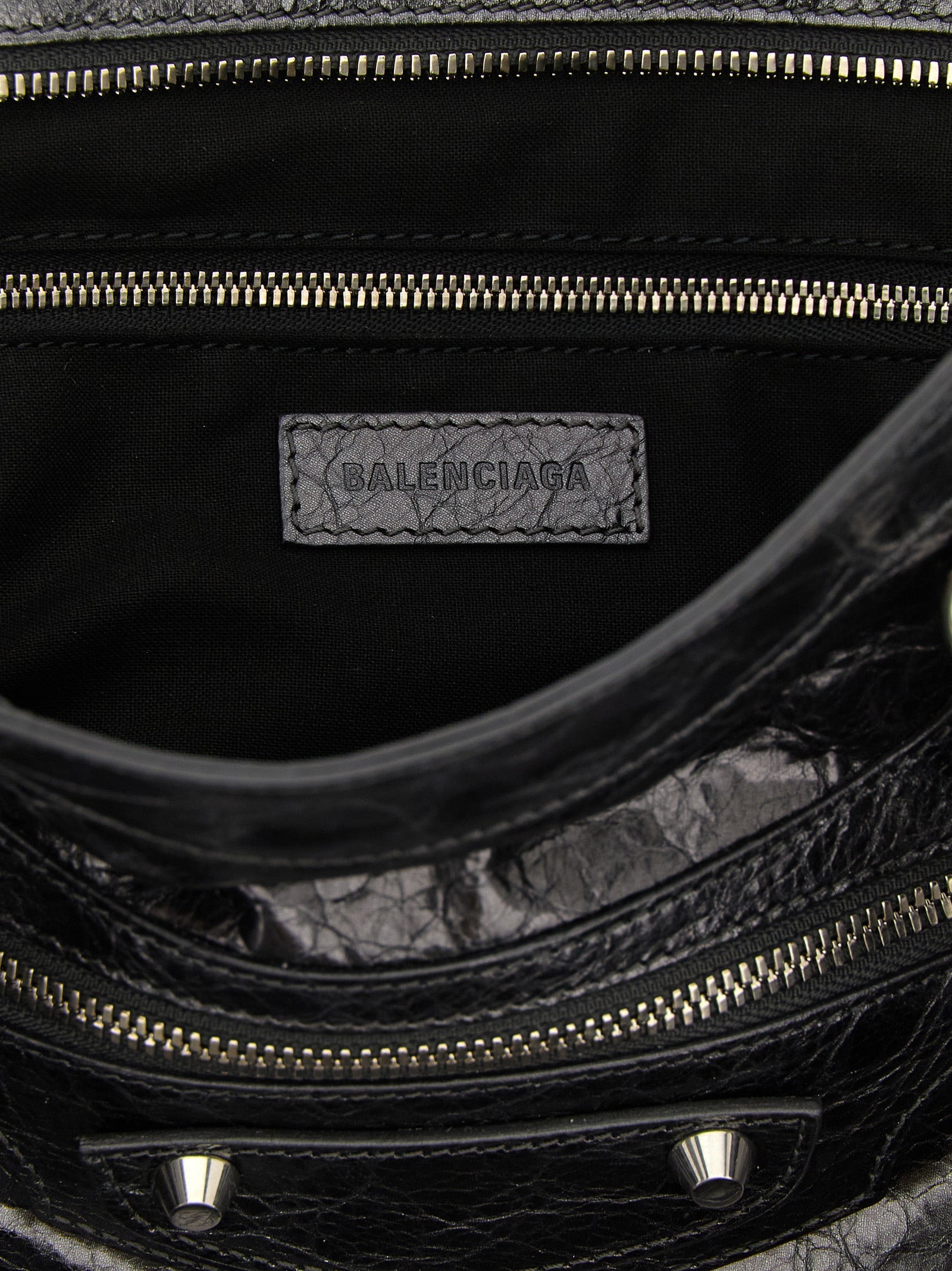 Balenciaga Silver Lamb Leather Handbag