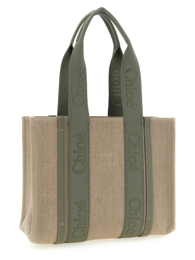 Chloé Bicolor Linen Tote Bag