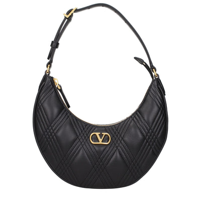Valentino Garavani Black Leather Shoulder Bag