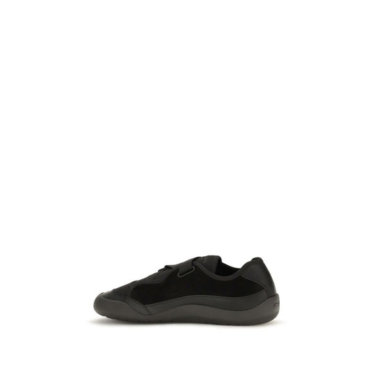 Prada Black Calf Leather Bos Taurus Athletic Sneakers