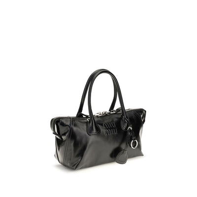 Miu Miu Black Calf Leather Bos Taurus Handbag