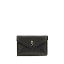 Saint Laurent Black Lamb Ovis Aries Aries Clutch Bag
