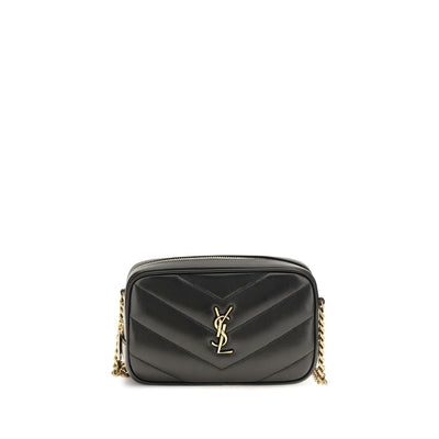 Saint Laurent Black Lamb Ovis Aries Aries Shoulder Bag
