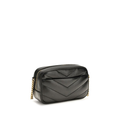 Saint Laurent Black Lamb Ovis Aries Aries Shoulder Bag