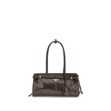 Prada Brown Calf Leather Bos Taurus Shoulder Bag