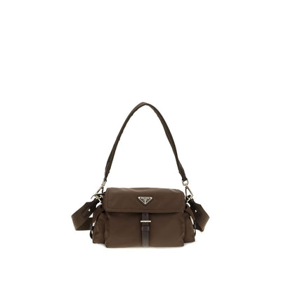 Prada Brown Recycled Polyamide Shoulder Bag
