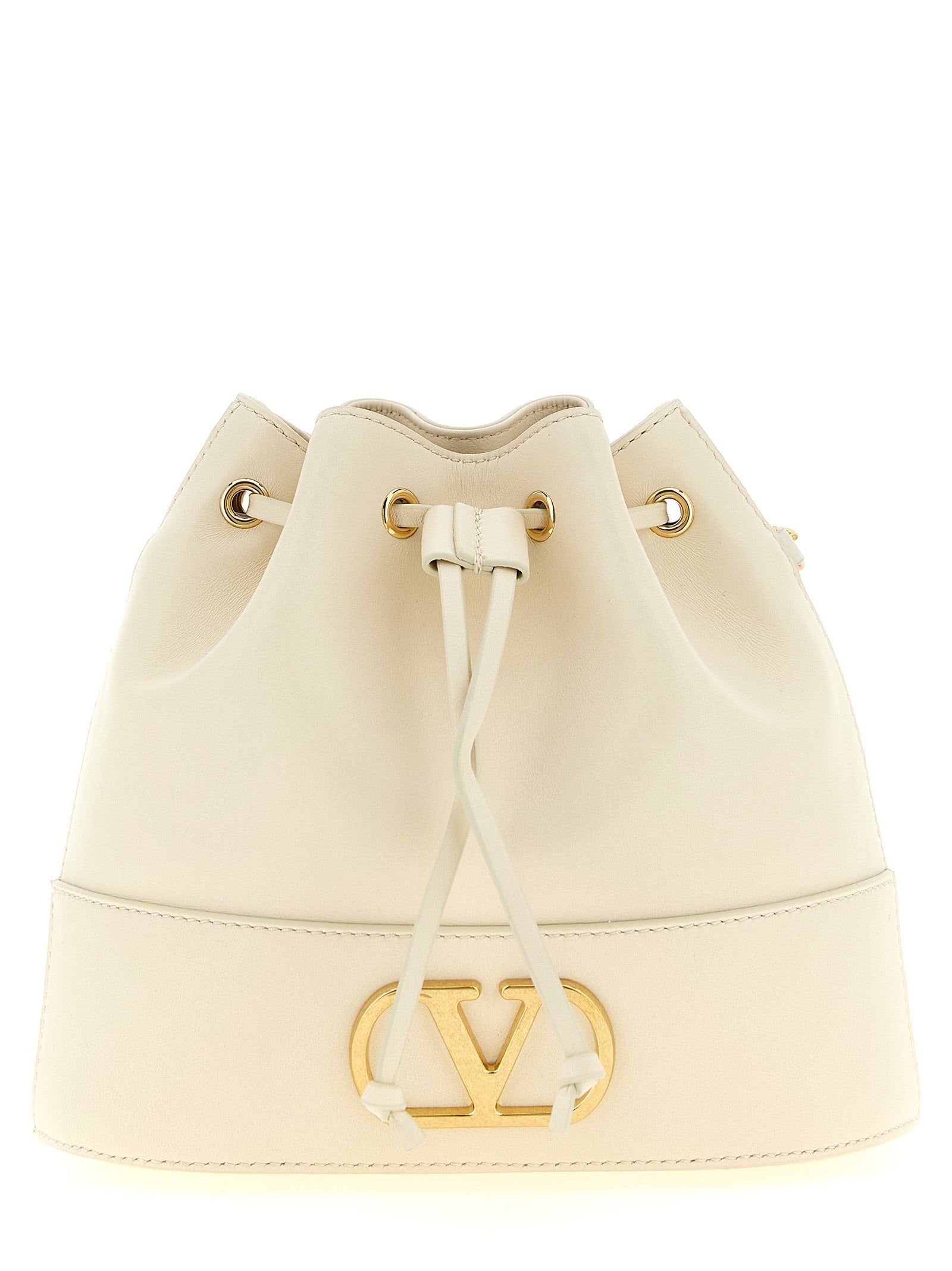 Valentino Garavani White Lamb Leather Crossbody Bag