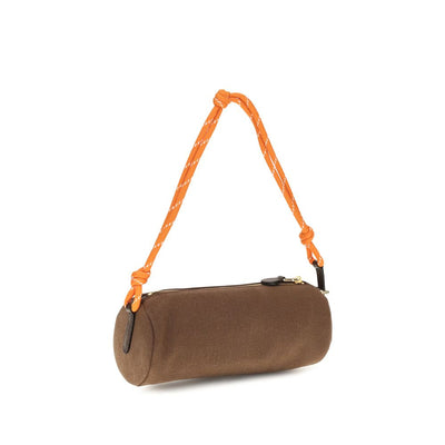 Miu Miu Brown Cotton Shoulder Bag