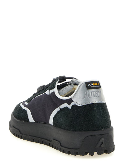 Autry Black Nylon Athletic Sneakers