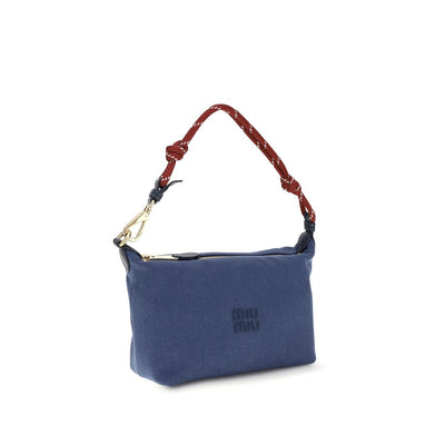 Miu Miu Blue Cotton Shoulder Bag