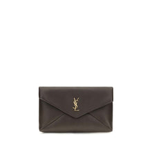 Saint Laurent Brown Lamb Ovis Aries Aries Clutch Bag