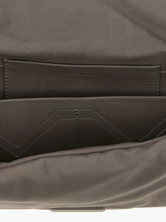 Rick Owens Gray Calfskin Clutch Bag