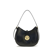Versace Black Calf Leather Bos Taurus Shoulder Bag