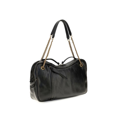 Vivienne Westwood Black Calf Leather Bos Taurus Shoulder Bag