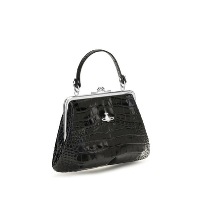 Vivienne Westwood Black Calf Leather Bos Taurus Shoulder Bag