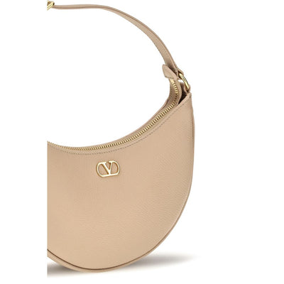 Valentino Garavani Beige Calf Leather Bos Taurus Shoulder Bag