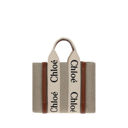 Chloé Brown Canvas Handbag