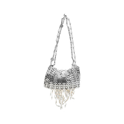 Rabanne Silver Stainless Steel Shoulder Bag