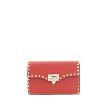 Valentino Garavani Red Calf Leather Bos Taurus Shoulder Bag