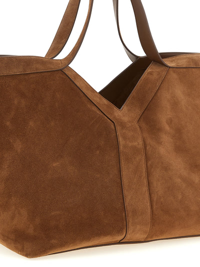 Saint Laurent Brown Calfskin Tote Bag