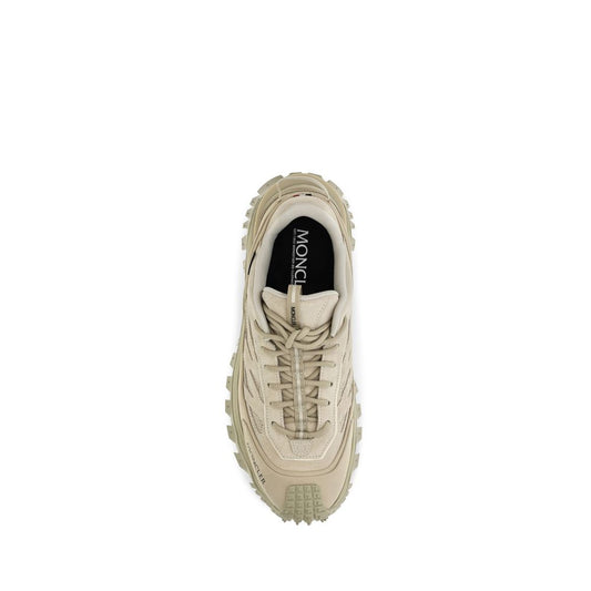 Moncler Beige Calf Leather Bos Taurus Athletic Sneakers
