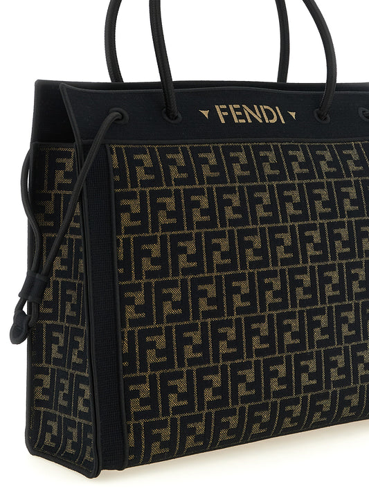Fendi Brown Cotton Tote Bag