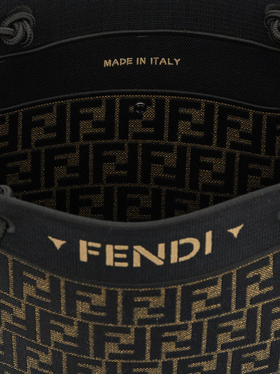 Fendi Brown Cotton Tote Bag