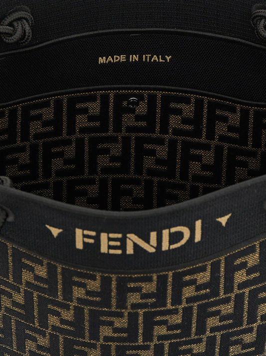 Fendi Brown Cotton Tote Bag