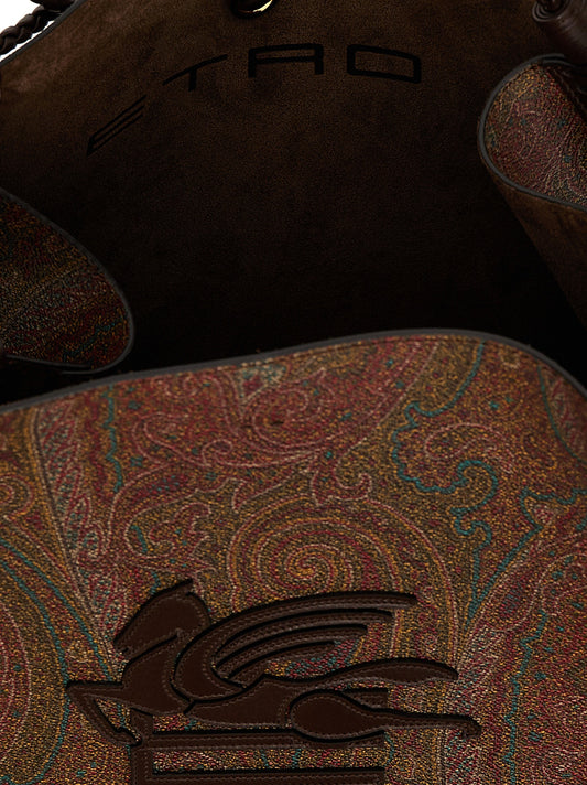 Etro Brown Cotton Tote Bag