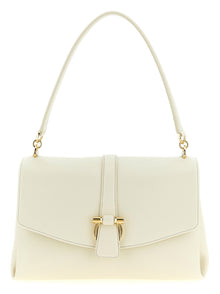 Ferragamo White Calfskin Shoulder Bag