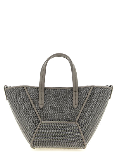 Brunello Cucinelli Gray Calfskin Handbag