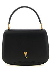 Ami Paris Black Cowhide Handbag