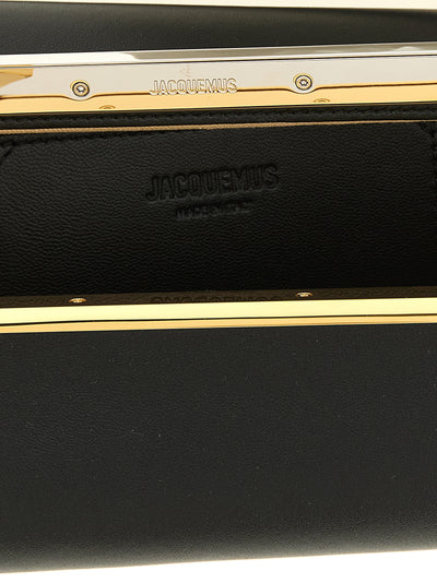 Jacquemus Black Lamb Leather Clutch Bag