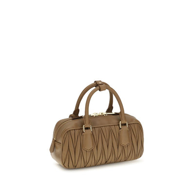 Miu Miu Beige Calf Leather Bos Taurus Handbag