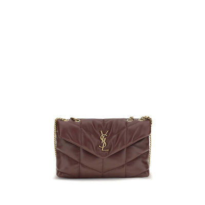 Saint Laurent Bordeaux Lamb Ovis Aries Shoulder Bag