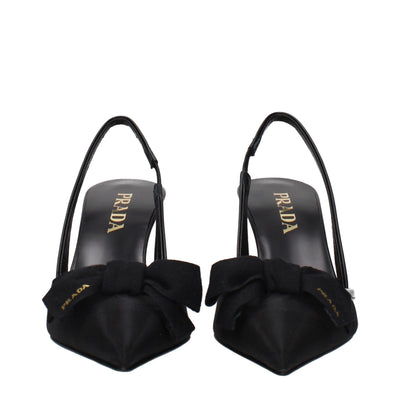 Prada Black Fibres High Heel Pumps
