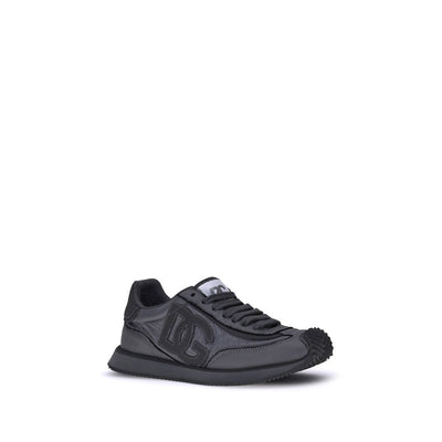 Dolce & Gabbana Black Polyester Athletic Sneakers