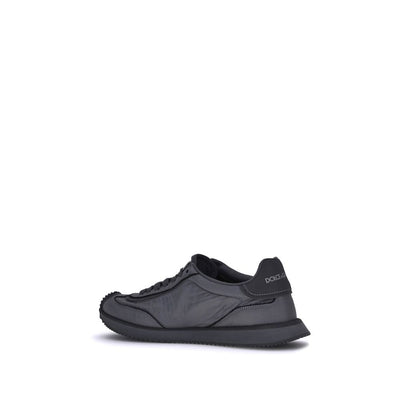 Dolce & Gabbana Black Polyester Athletic Sneakers