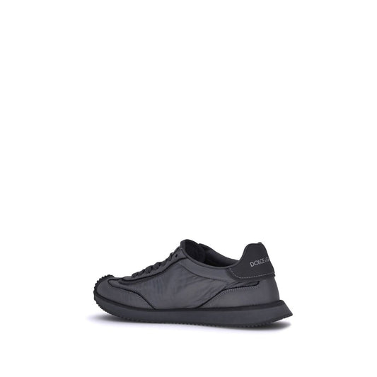 Dolce & Gabbana Black Polyester Athletic Sneakers
