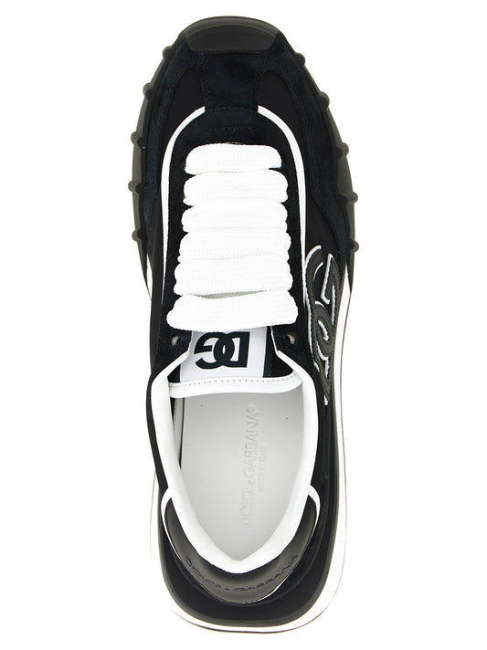 Dolce & Gabbana Black Polyamide Athletic Sneakers
