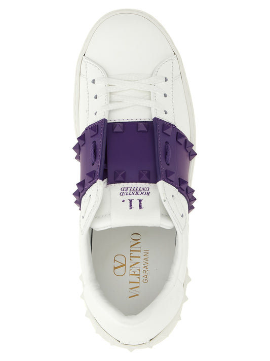 Valentino Garavani Purple Calfskin Low Top Sneakers