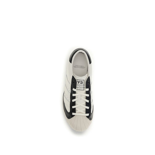 Y-3 White Calf Leather Bos Taurus Low Top Sneakers